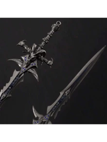 1pc Lich King's Frostmourne Full Metal Craft Model. Exquisite Decor, Collectible Merchandise, Lich King Replica, 2025 Must-Have For Fans! Perfect Gift For Birthday, Christmas, Halloween - Multicolor - View 5