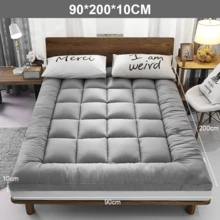 Hotel Quality Mattress Topper 4 Inch/10cm Thick Deep Heavy Fill Comfort Single, Double, King, Ultimate Softness & Support - Grey - View 3