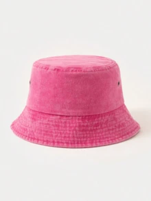 1 Pc Of Women's Washed Fisherman Hat, Fashionable And Versatile Solid Color Sun Hat, Suitable For Daily Outdoor Travel In Spring And Summer - A - View 5