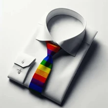 Unisex Rainbow Tie Creative Fashion Colorful Tie Pride Month Party 8cm Narrow Adjustable Soft Hand Tied Men Necktie