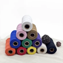 1卷/100米 109码宽2毫米 双股花边壁挂绳 DIY手工缝纫婚礼装饰绳丝带工艺配件 - 2mm*100M - 查看 9