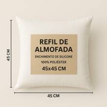 Kit 02 04 06 Unidades Enchimento Almofada Refil 45x45 Fibras Siliconada