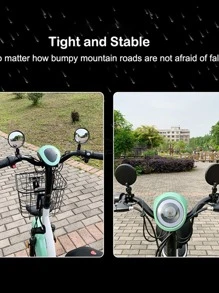 Rearview Mirror 2 PCS Bicycle Mirror Handlebar Rearview Mirror Wide Angle 360°Rotate Looking Glass Universal Cycling Bicycle Rear View Mirror For E-Bike MTB Scooter Motorcycle Road Bike Ordinary Bikes Etc.
