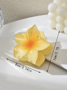 4pcs Gradient Lily Flower Claw Clips, Versatile Hair Accessories Flower Hair Clips Boho Hair Claw, Beach Accessories