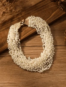 Handmade Beaded Necklace, Bohemian Style Multi-Layered Necklace, European And American Popular