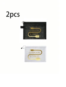 Mesh Cosmetic Bag With Data Cable Pattern, Red Air Cushion Storage Portable Storage Bag, Makeup Bag, Skincare Bag, Travel Essentials, Dormitory Supplies, Wedding Bride Gifts, Mother Gifts, Birthday Gifts, Gifts For Friends And Teachers, Bathroom Storage, Jewelry Storage, Lip Oil And Cosmetics Storage Bag