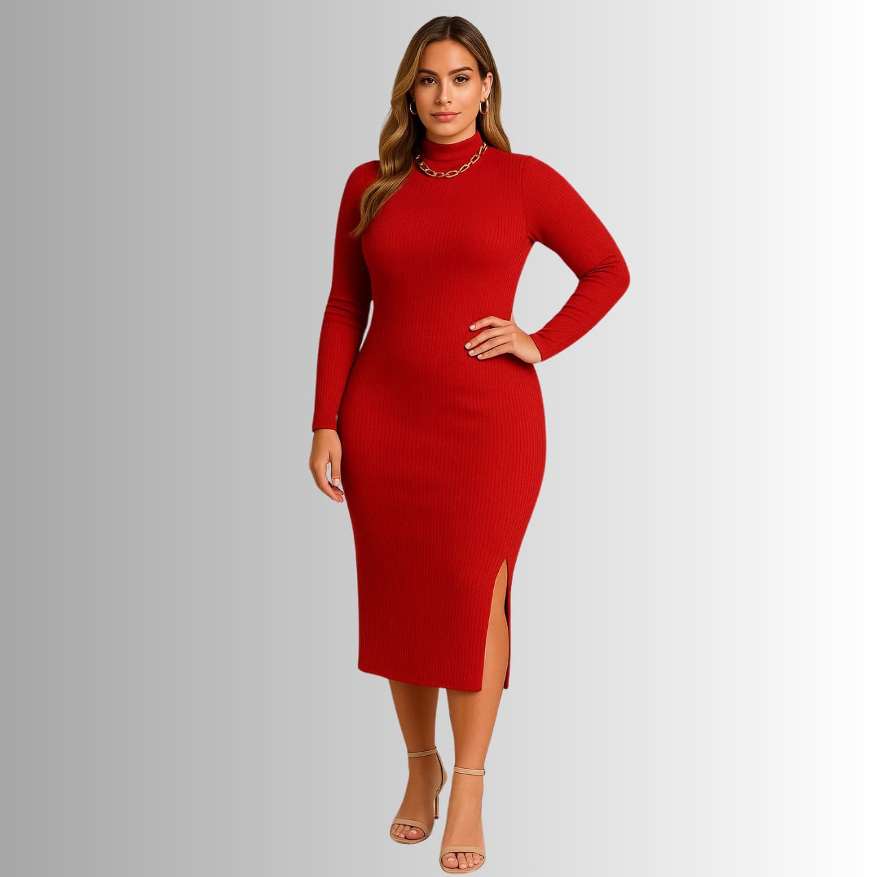 Women Dresses - 紅色 - 查看 1