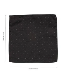 1 pieza de Bolsillo cuadrado de poliéster de unicolor con puntos plateados, accesorio formal de traje de negocios, decoración de estilo Ins para hombres