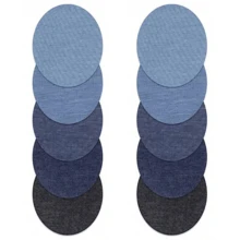 5 pieces/set of circular and rectangular ironing patch patches for clothing repair, denim patch for jeans set, (4 colors) for interior and exterior repair of jeans and clothing - Multicolor - View 12