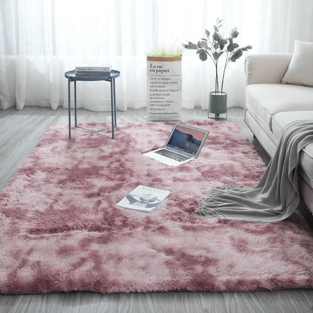 Shaggy Rug 2.00 X 1.50 Living Room Bedroom Office - 混合玫瑰 - 查看 1