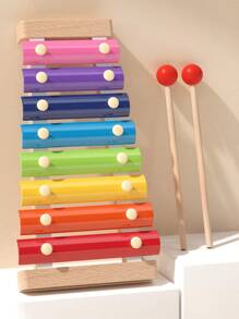Xilofono colorato in legno per bambini - Giocattolo musicale educativo Montessori, strumento a percussione a 8 note con bacchette, ideale per bambini da 0 a 3 anni, regalo perfetto per Ognissanti, Natale, compleanni