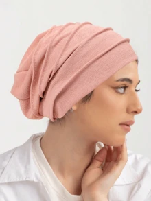 1pc New Style Hexagon Pleated Beanie Cap, Crinkled Bamboo Knot Turban Hijab For Dress, Beach, Holiday,Travel Essential - A - View 16