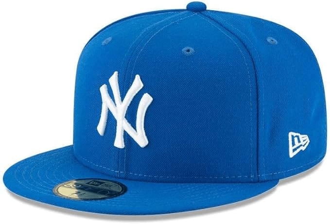 New Era 59Fifty MLB 纽约洋基队基本款修身帽 - 藍/白 - 查看 1