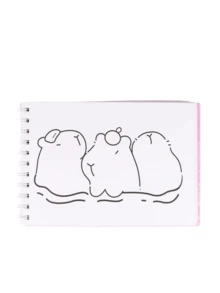 Livro de Colorir de Capivara, 48 Folhas, 180g, Acetato Holográfico Volta às Aulas - Modelo 6 - Visão 8