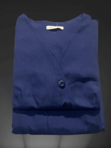 Women's Tailored Set Laria Vertical Vest With Long Trousers - 藏蓝色 - 查看 1