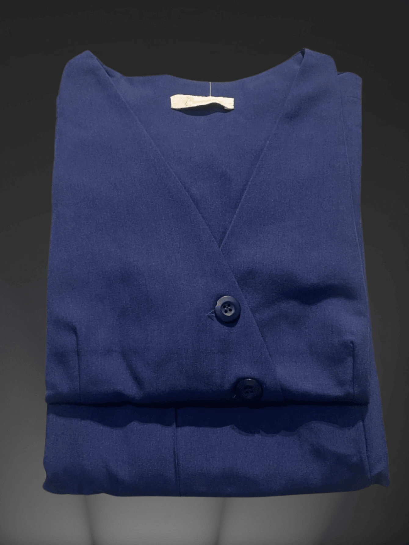 Women's Tailored Set Laria Vertical Vest With Long Trousers - 藏蓝色 - 查看 1