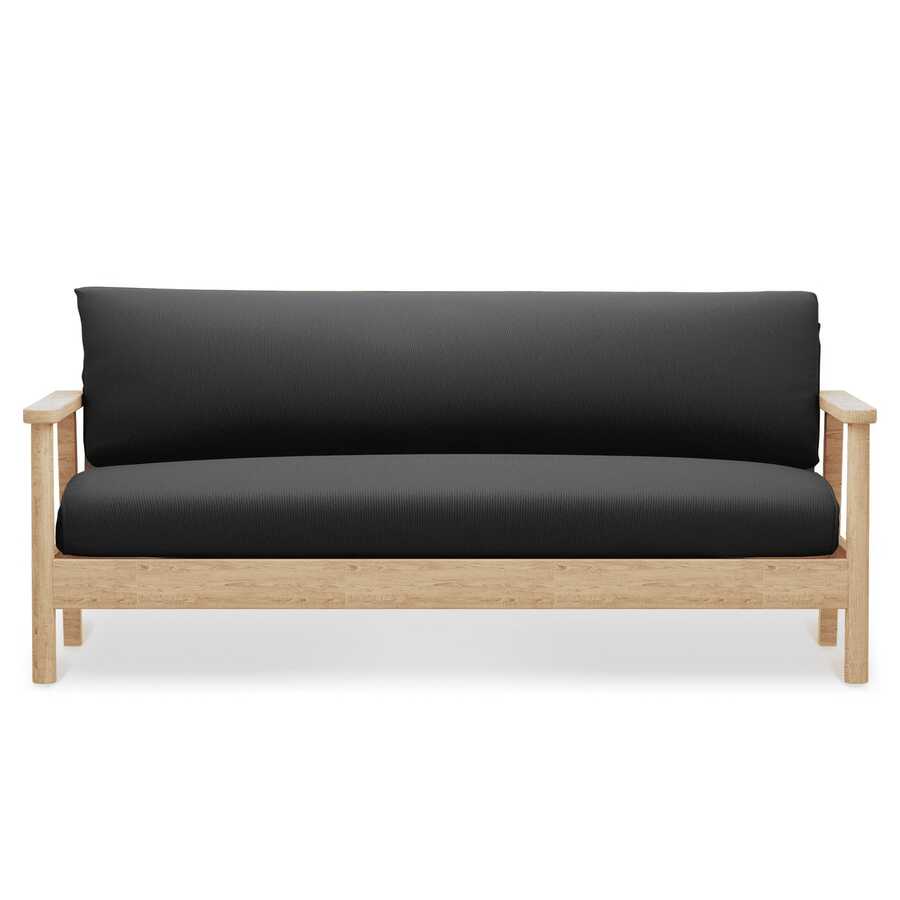 Solid Futon Cover Slipcover Fit 6"- 8" Futon Mattresses Grey, Full Size 54x75 Inch - Black - View 1