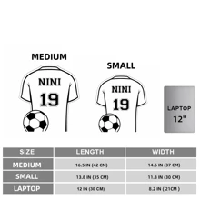 [Individuelles Produkt] 1 Stück 37*42cm personalisiertes Geschenk für Jungs, individueller Name, Fußball & Trikot Design, LED Wandspiegel Neonlicht USB betrieben, für Wohnzimmer, Schlafzimmer, LED Nachtlicht, Weihnachten, Halloween, Geburtstaggeschenk für Jungs