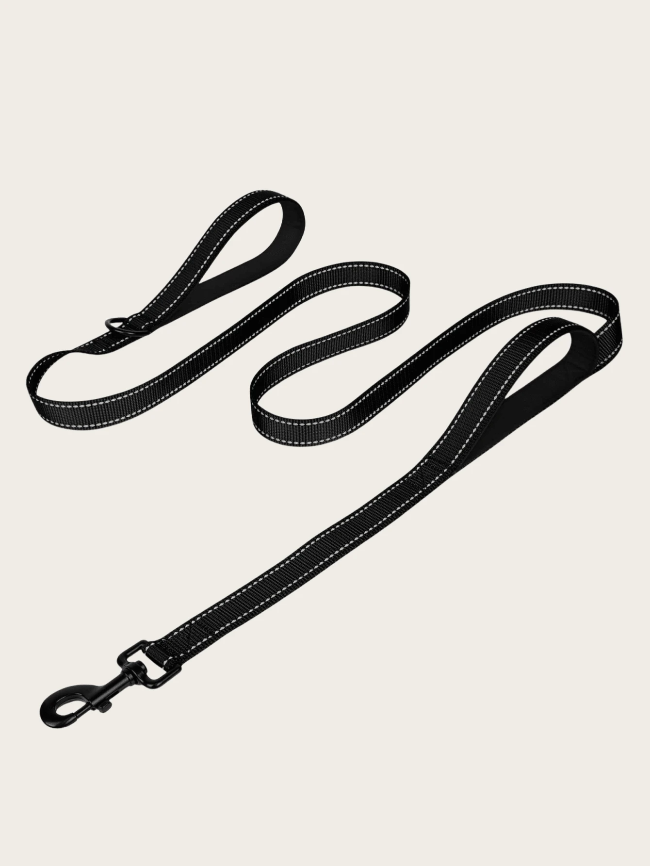 Dog Leash, Suitable For Large Dogs, Dual Hand Grip For Traffic Control, Double-Sided Reflective Dog Lead Suitable For Large & Medium Dogs At Night, 4ft, 5ft, 6ft, Black