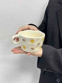 1入手繪草莓瓷咖啡杯，陶瓷茶杯，創意設計，經典手柄飲料杯，適用於熱飲或冷飲，完美適用於夏季和冬季餐飲，萬聖節，聖誕節，婚禮，生日，情人節禮品 - 彩色 - 查看 9