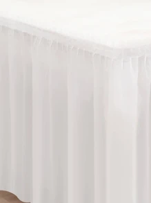 1 Set Rectangular Tablecloth & Skirt, PEVA Plastic Oil-Proof, Waterproof, Stain-Resistant For Wedding, Party Decoration