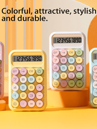 1PC/2pcs Dopamine Calculator Portable Mechanical Keyboard LED Display Calculator-Suitable For Offices And Schools