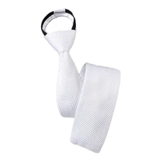 Corbata de punto a rayas con cabeza plana, ajustable, suave y sin nudos, corbata automática con cremallera como accesorio para traje de chico