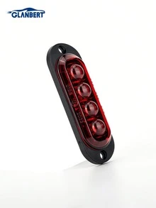 GLANBERT 4 件装卡车 4 LED 镜头侧灯 12-24 伏拖车警示灯汽车标志灯应急照明灯