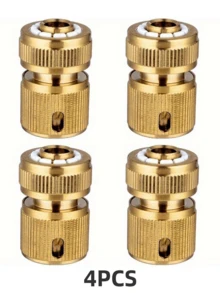 2pcs/4pcs/6pcs Water Connector, Copper-Plated Water Gun Fitting, Hose Connection, Quick Connection, High-Pressure Water Gun Connection - Multicolor - View 14