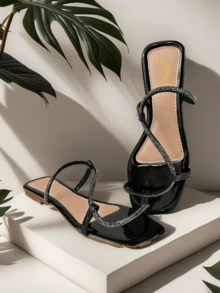 Women's Flat Casual Comfortable Luxurious And Delicate Flat Shoes - màu đen - Xem 1