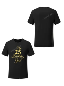 Maglietta larga personalizzata per festa di compleanno, anniversario, abiti di gruppo per raduni di famiglia, personalizzabili con logo, foto, coppia, famiglia, animale domestico, amici, abbigliamento per festival musicali, top autunnale, top da donna, top nero, regalo per le vacanze, regalo di San Valentino, regalo per l'anniversario, regalo di nozze, regalo per il migliore amico, abbigliamento da donna per festival musicali