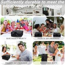 GXFCING 10个装带盖礼品盒 16x16x5cm 黑色纸板礼品盒 伴娘求婚盒 婚礼生日圣诞派对礼物