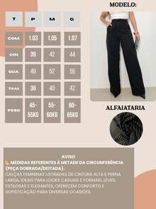 Women's Striped High Waist Wide Leg Trousers, Lightweight, Casual, Formal, Stylish And Elegant - 黑色 - 查看 6