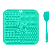 2pcs Lick Mat + Scraper For Dogs, Dog Lick Mat With Suction Cups, Dog Food Mat And Slow Feeder Cat Bowl For Dog Anxiety Relief, Dog Enrichment Toys For Dog Bathing Station