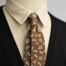 Artistic Jacquard Floral Neck Ties Cravat Ascots Oil Painting Tie Bowknot Gravatas Wedding Necktie Gentleman Party Unisex Cosplay