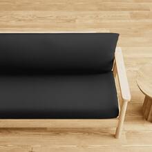 Solid Futon Cover Slipcover Fit 6"- 8" Futon Mattresses Grey, Full Size 54x75 Inch - Black - View 6