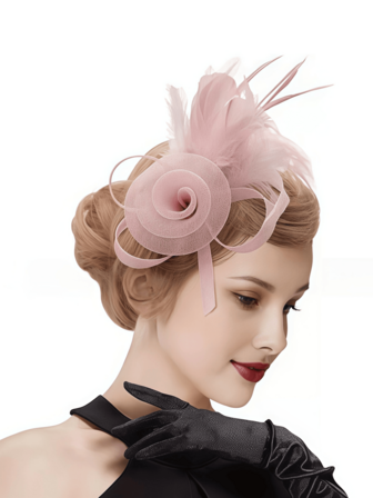 YBYR Vintage Style Women's Hat, Mesh Satin Headband With Clip, Elegant For Tea Party, Kentucky Derby Or Wedding, Special Occasion Hat | Retro Style Hat | Trimmed Hat, Headpiece