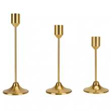 3pcs Metal Candle Holders, Tabletop Decoration For Candlelight Dinner Photos, Wedding Anniversary Party, Home Hotel Decor, Birthday Gift (Candles Not Included)