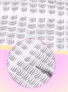 Set de 100 piezas de pestañas postizas coreanas de estilo kawaii en forma de U, natural, DIY, de 8-11mm, con rizo DD, tallo negro, perfectas para escenario, fiesta o festival