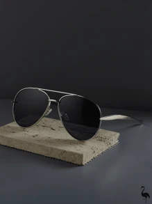 Gafas de moda con montura de metal de estilo aviador, diseño unisex para vacaciones, uso casual y versátil - Nuevos modelos 2025