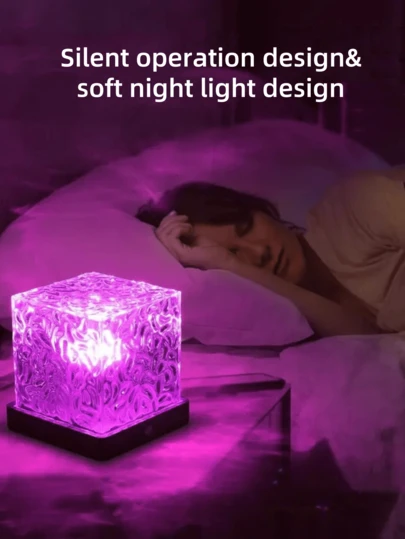 1 st bärbar kristallbordslampa, nattlampa med 16 färger, pekskärm med USB-laddningsport, sängbordslampa, sänglampa, presenter till familj och vänner