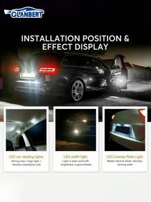 GLANBERT Brandneue 42 Stück/set Led Autos Keillichter T10 Auto Innenlicht T5 Karte Dome Birne Rücklicht Nummernschild Beleuchtung Kofferraum Birnen