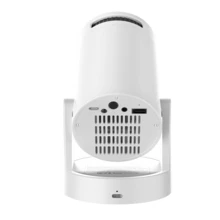 Portable Small Projector, Built-In Battery, Supports USB Charging, Suitable For Outdoor Use, Providing Entertainment For Various Outdoor Activities, Small And Lightweight, Easy To Carry, 180° Rotation, Compatible WithSmart Phone/HDTV/USB,Etc - Perfect For Movie Nights & Gaming, A Surprising Gift. - White - View 11