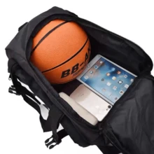 Bolsa Mala viagem academia treino mochila esportiva fitness impermeável unissex T60 - Preto - Visão 2