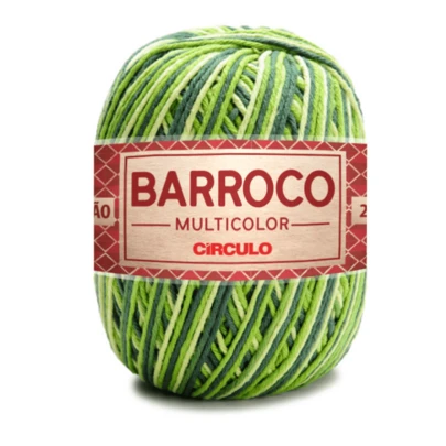 Fio Barroco Multicolor 200g Fio 6 Círculo 100% Algodão Cores Vibrantes - CARTELA 1