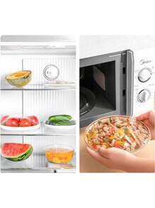 100/200/500/1pc Disposable Plastic Wrap For Keeping Leftover Foods Fresh With Elastic And Self Seal Closure,Suitable For Covering Bowls And Dishes, Home Use,Food Cover,Kitchen Accessories,Disposable Shower Cap,Christmas Supplies