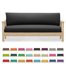 Solid Futon Cover Slipcover Fit 6"- 8" Futon Mattresses Grey, Full Size 54x75 Inch - Black - View 9