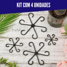 Suporte Para Caule Galhos Plantas Sustentação Kit 4un - Preto - Visão 4