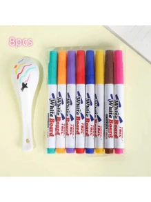 8/12 pezzi Penne da disegno magiche ad inchiostro galleggiante, giocattoli da puzzle penne per colorare (alcuni colori a caso), penne cancellabili divertenti, penne che galleggiano nell'acqua, penne acquerellabili per dipingere in acqua, disegno magico