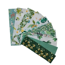 40 piezas de tiras de rollo de gelatina con estampado floral verde, tiras de rollo de gelatina de poliéster suave de color verde para hacer regalos de Navidad, celebraciones festivas, costura de patchwork DIY, muñecas, artículos decorativos, bolsas y decoración del hogar